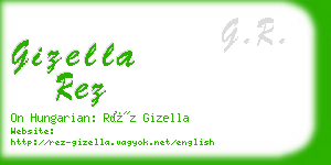 gizella rez business card